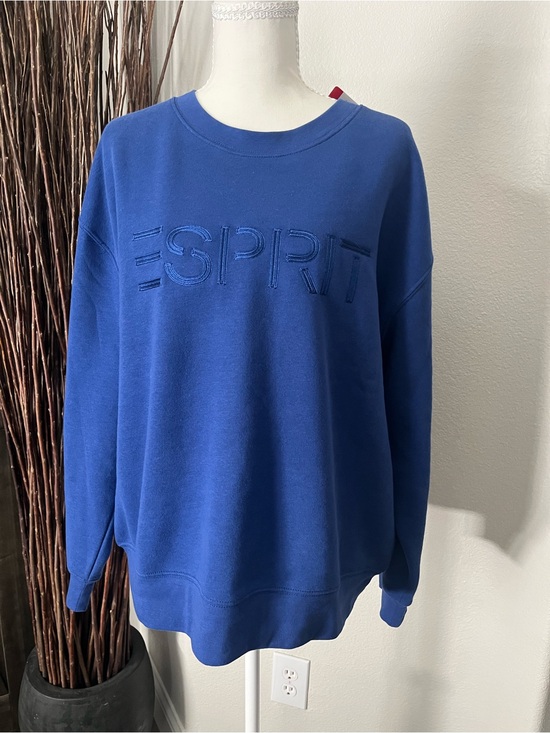 Esprit Tops - Esprit Royal Blue Crewneck Sweatshirt with Tonal Logo